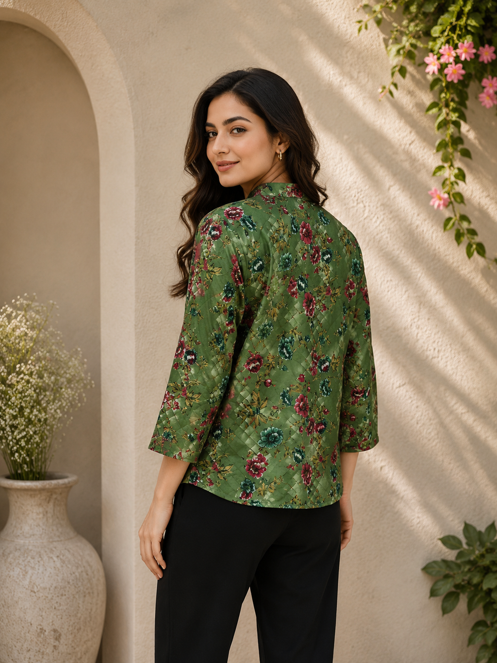 Women's Floral Printed Polyester Top | Casual Stylish Everyday Wear