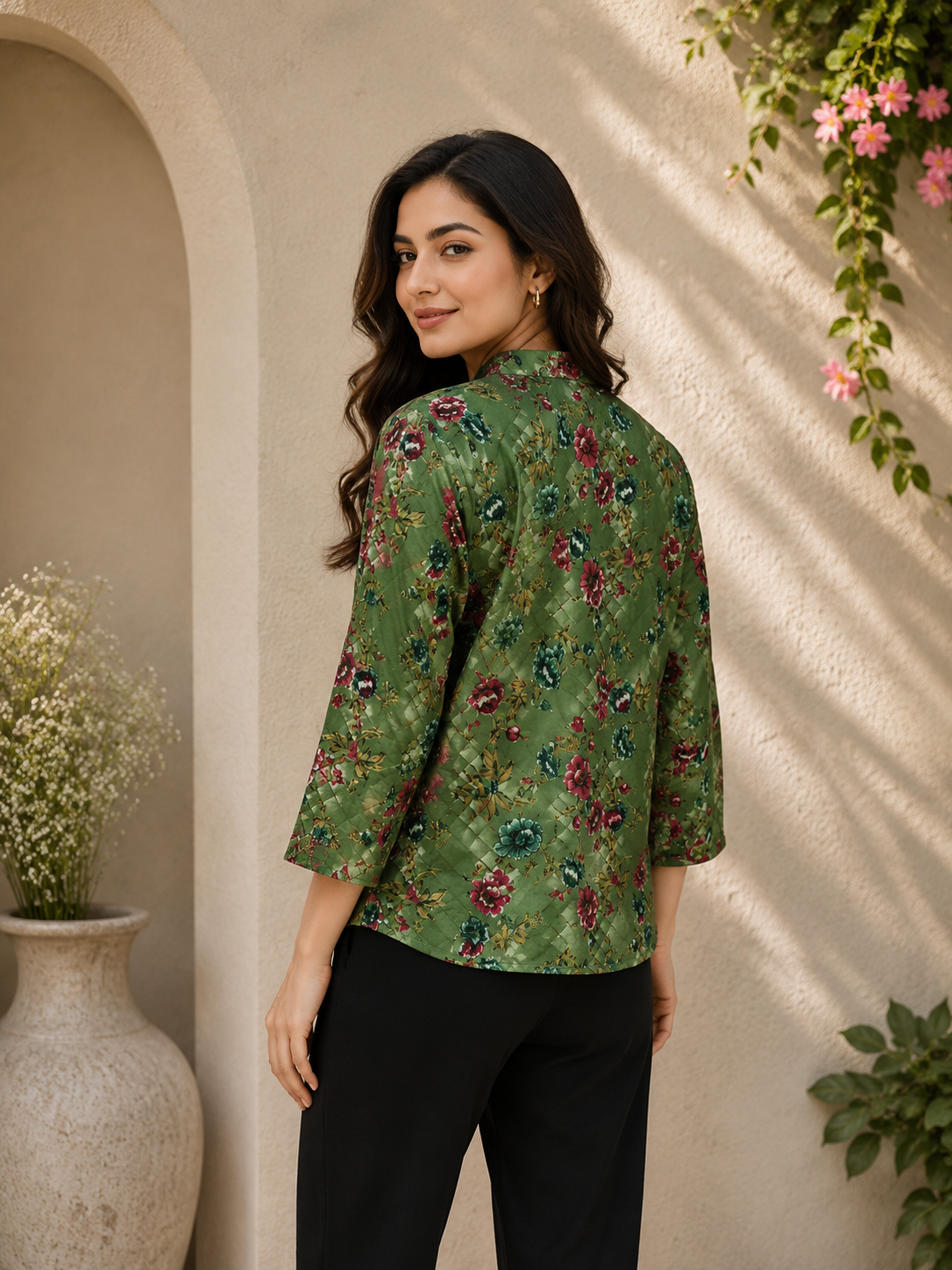 Women's Floral Printed Polyester Top | Casual Stylish Everyday Wear