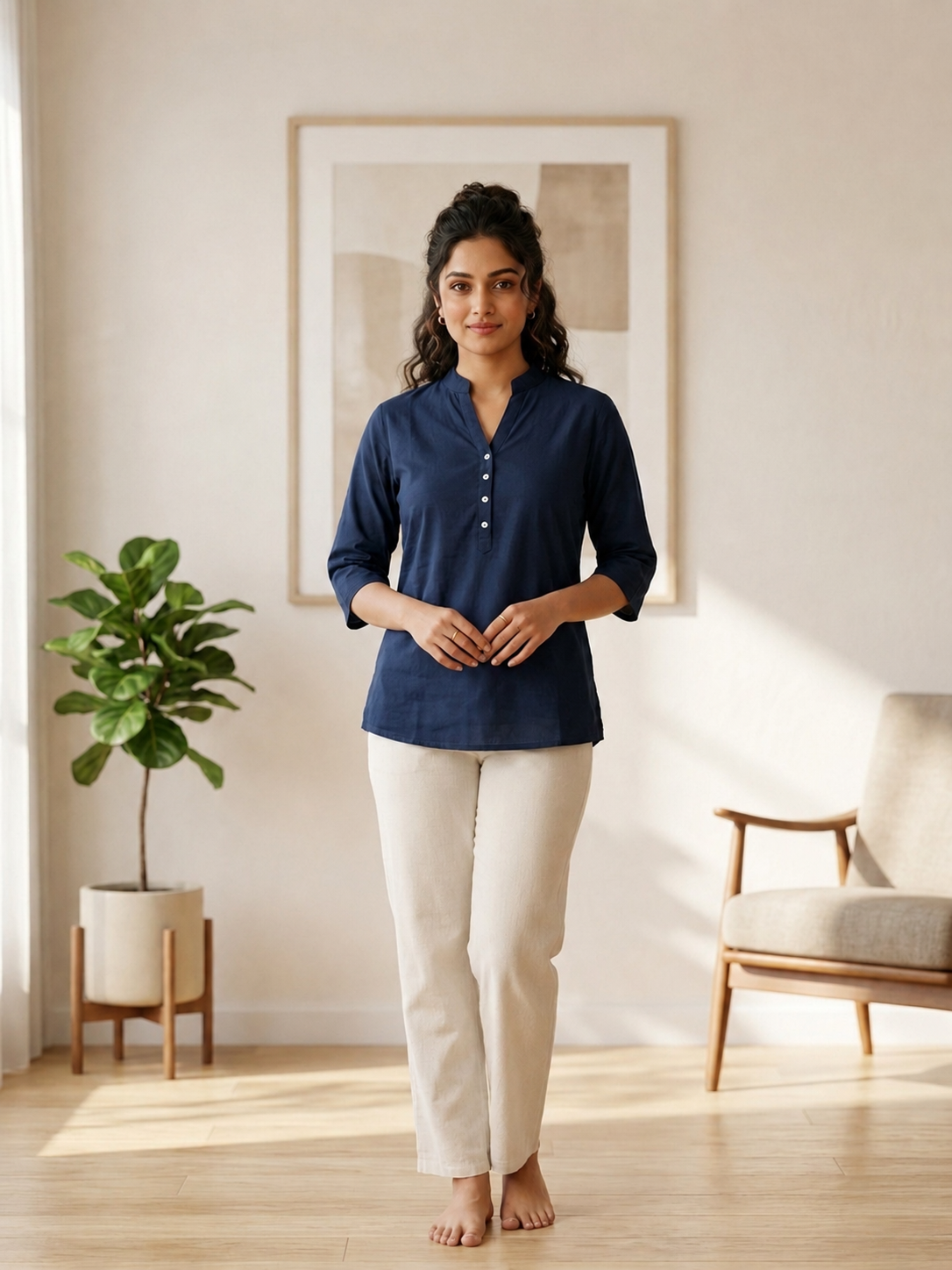 Women's Rayon Short Kurti | Casual Ethnic Tunic Top for Daily Wear